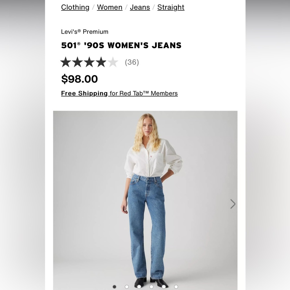Levi’s 501 Women’s 90’s Jean